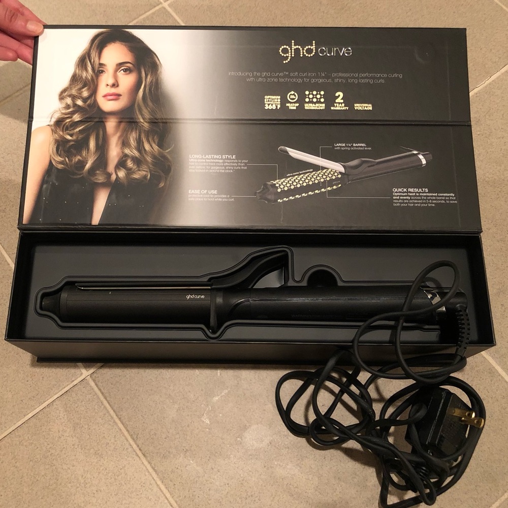 ghd Black Curling Iron - Matte Black Styling Tool